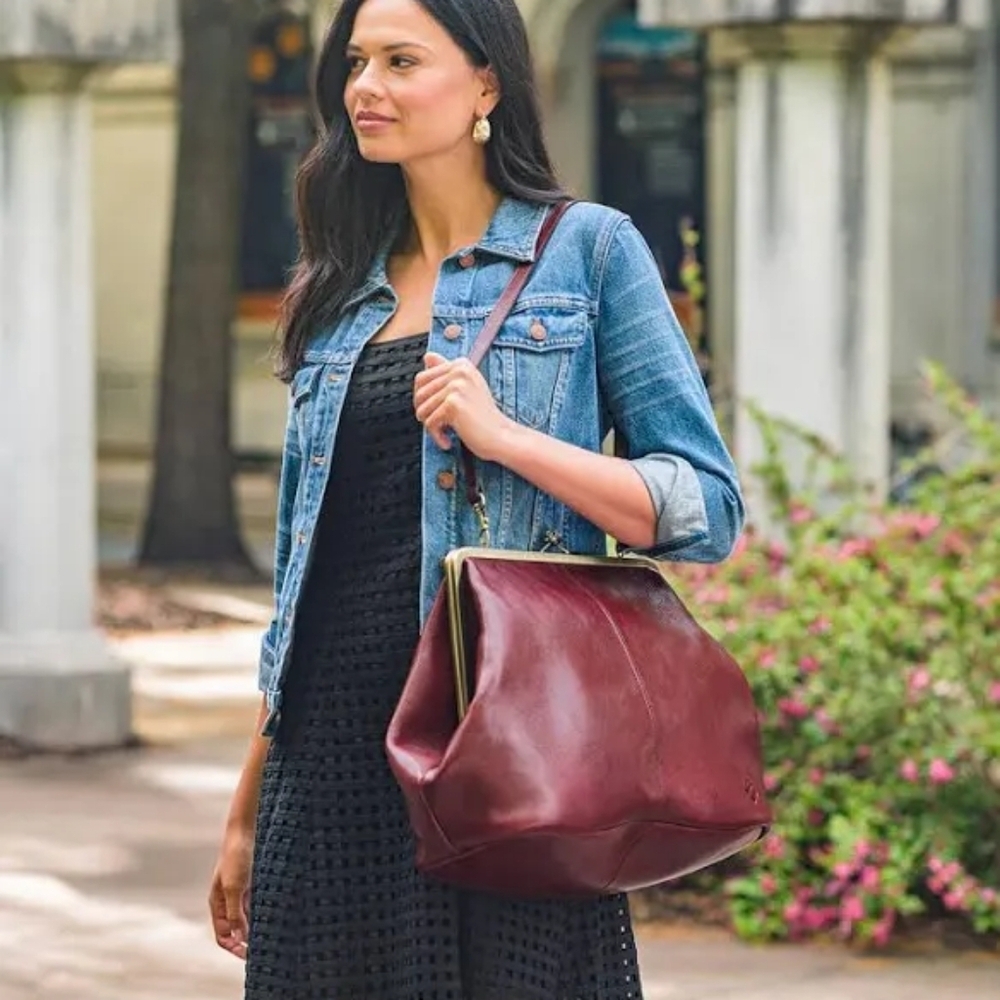 Serafina Frame Bag Rugged Natural Grain Leather - Picture 2 of 3